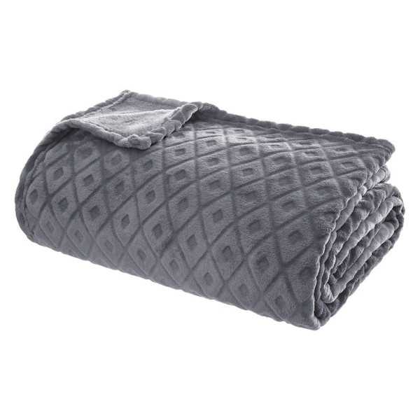 Plaid/Manta Modelo Winter Rhombus Color Gris 230 x 180 cm ATMOSPHERA