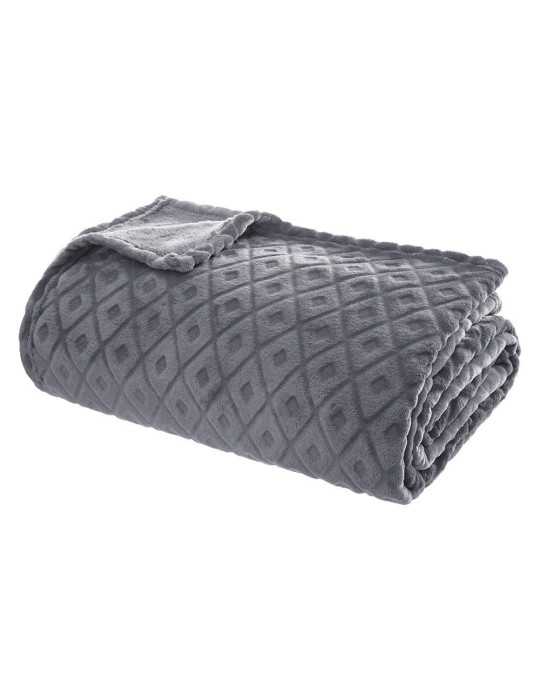 Plaid/Manta Modelo Winter Rhombus Color Gris 230 x 180 cm ATMOSPHERA