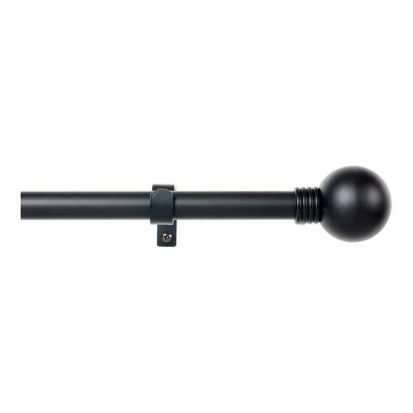Kit Barra Cortina Anillo Negro Extensible de 110 - 200 cm CINTACOR - STOR PLANET