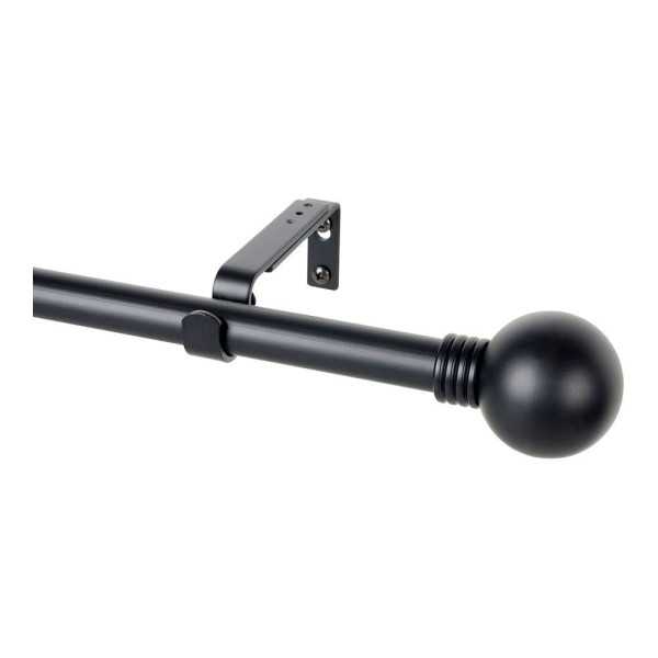 Kit Barra Cortina Anillo Negro Extensible de 110 - 200 cm CINTACOR - STOR PLANET