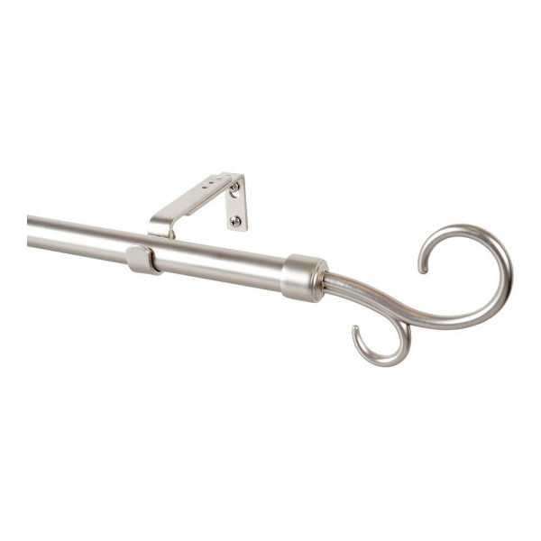 Kit Barra Cortina Báculo Plata Extensible de 160 - 300 cm CINTACOR - STOR PLANET