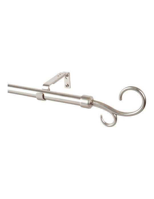 Kit Barra Cortina Báculo Plata Extensible de 160 - 300 cm CINTACOR - STOR PLANET