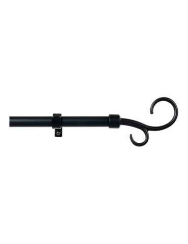 Kit Barra Cortina Báculo Negro Extensible de 110 - 200 cm CINTACOR - STOR PLANET