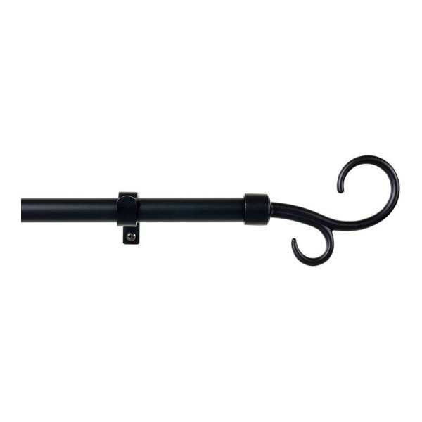 Kit Barra Cortina Báculo Negro Extensible de 110 - 200 cm CINTACOR - STOR PLANET