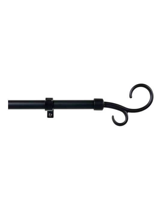 Kit Barra Cortina Báculo Negro Extensible de 110 - 200 cm CINTACOR - STOR PLANET
