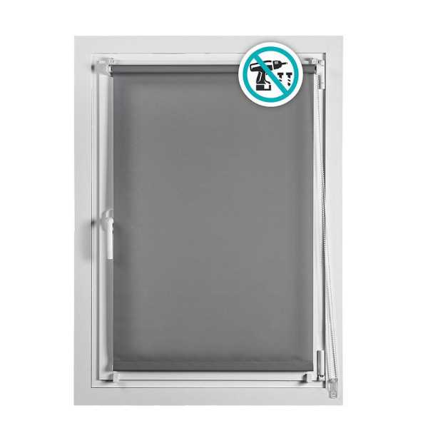 Estor Enrollable Clip & Fix Gris Asfalto 120 x 180 cm CINTACOR - STOR PLANET