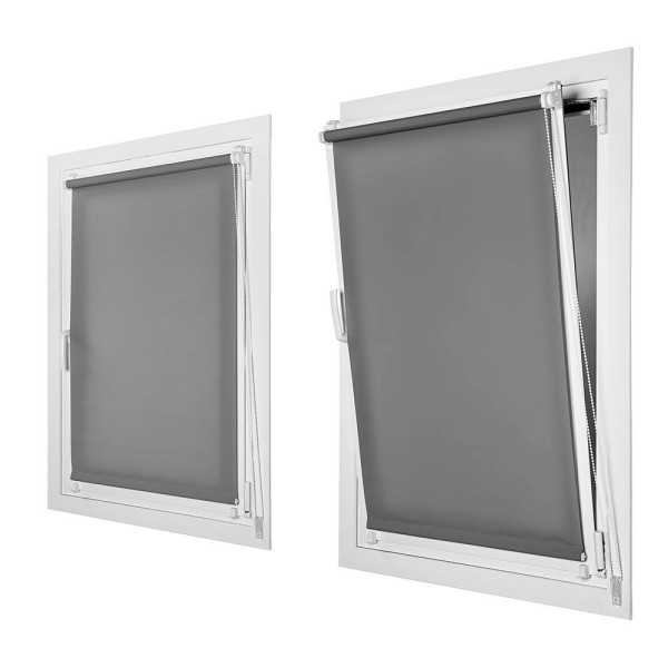 Estor Enrollable Clip & Fix Gris Asfalto 120 x 180 cm CINTACOR - STOR PLANET