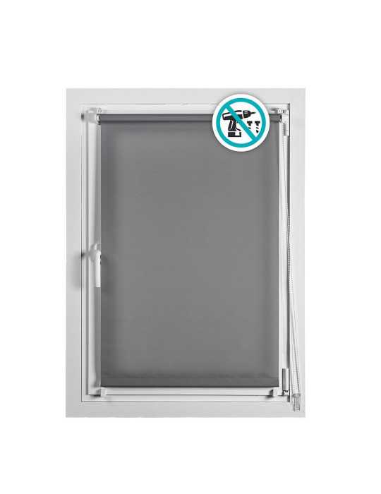 Estor Enrollable Clip & Fix Gris Asfalto 150 x 180 cm CINTACOR - STOR PLANET