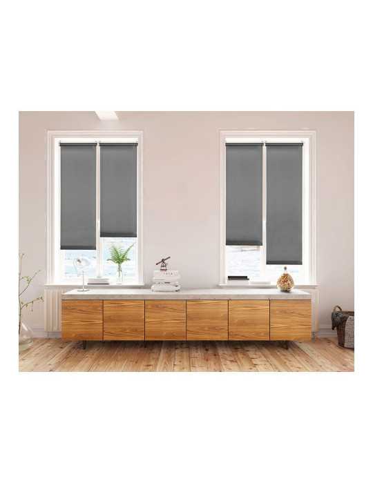 Estor Enrollable Clip & Fix Gris Asfalto 150 x 180 cm CINTACOR - STOR PLANET