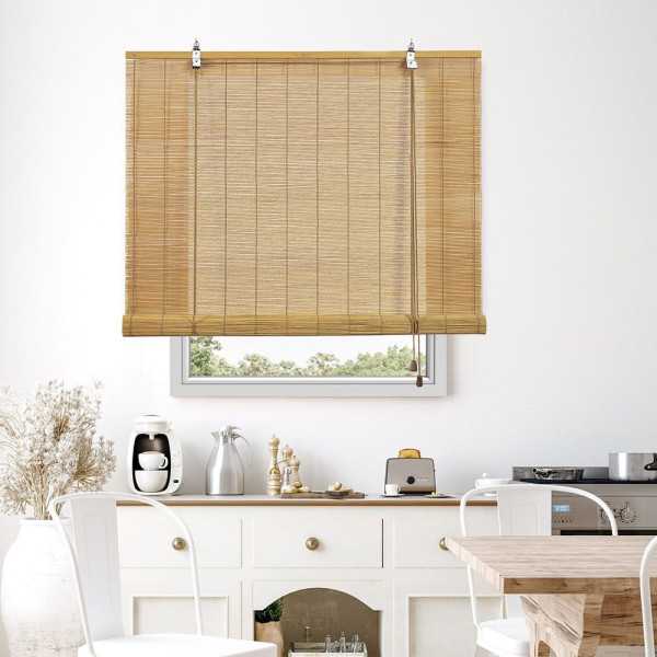 Estor Enrollable Bambú Ocre Mango 90 x 175 cm CINTACOR