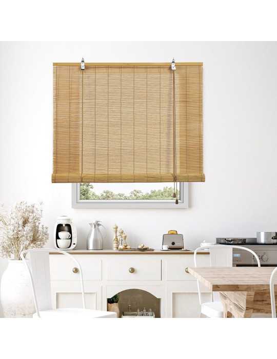 Estor Enrollable Bambú Ocre Mango 90 x 175 cm CINTACOR