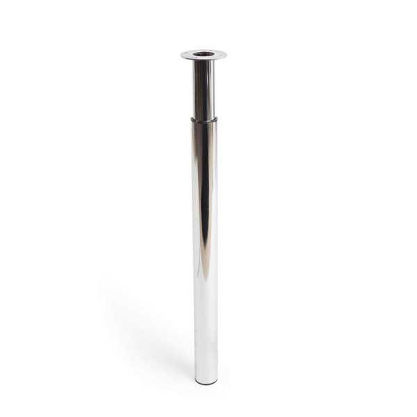 Pata Extensible Cilíndrica, Modelo 406E, de Acero con Acabado Cromo Brillo, Ø60 x 710/1100 mm REI