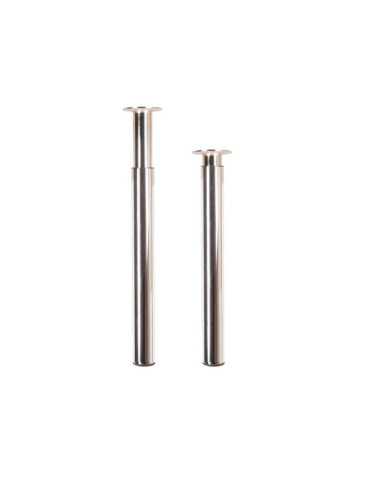 Pata Extensible Cilíndrica, Modelo 406E, de Acero con Acabado Cromo Brillo, Ø60 x 710/1100 mm REI 2