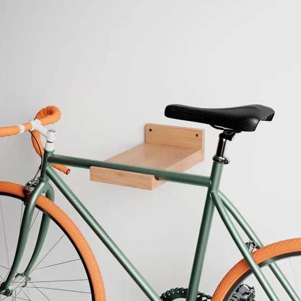 Soporte Fijo para Bicicleta, Modelo 2-8062.90, de Madera de Haya con Acabado Lacado, 10 x 20 x 36 cm REI