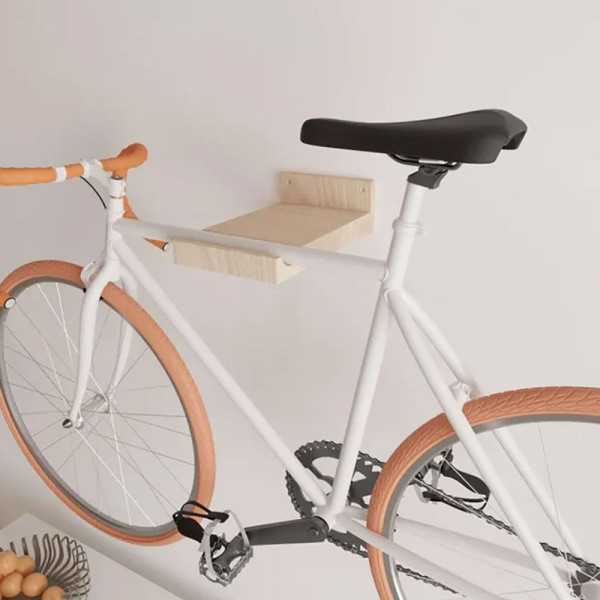 Soporte Fijo para Bicicleta, Modelo 2-8062.90, de Madera de Haya con Acabado Lacado, 10 x 20 x 36 cm REI