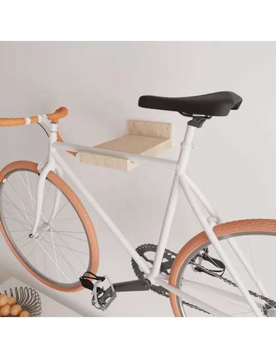 Soporte Fijo para Bicicleta, Modelo 2-8062.90, de Madera de Haya con Acabado Lacado, 10 x 20 x 36 cm REI