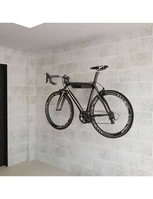 Soporte Fijo para Bicicleta, Modelo 2-8070.18, de Acero con Acabado Negro Mate, 36,5 x 28 x 8,5 cm REI