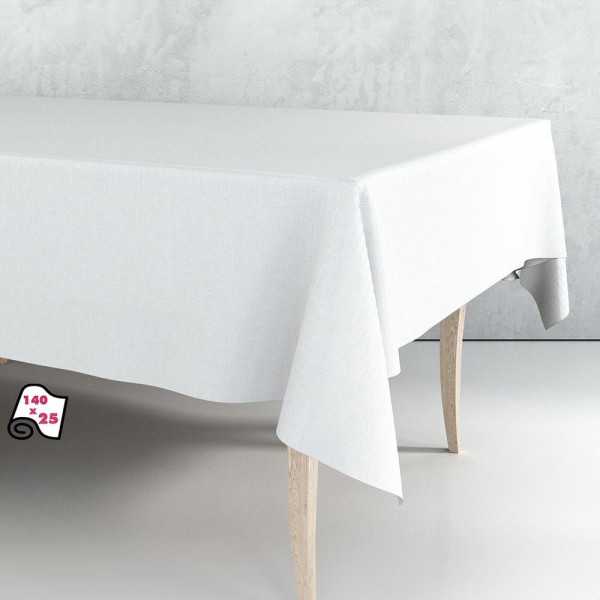 Rollo de Hule Mantel Blanco Liso 1,40 x 25 m EXMA