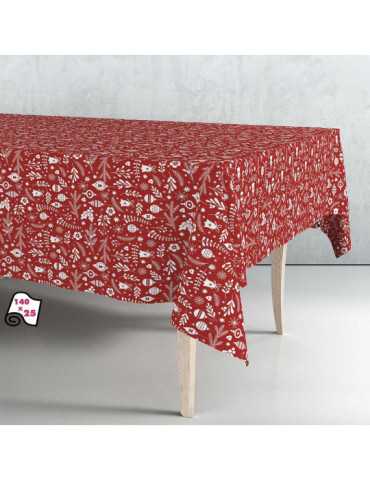 Rollo de Hule Mantel Navidad Rojo Nordic 1,40 x 25 m EXMA