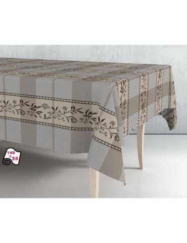 Rollo de Hule Mantel Beige-Marrón 1,40 x 25 m EXMA