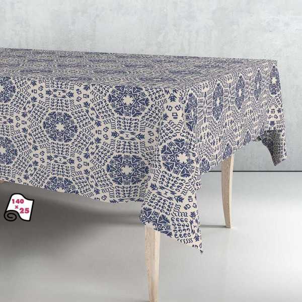 Rollo de Hule Mantel Mandala Azul 1,40 x 25 m EXMA