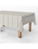 Rollo de Hule Antimanchas Rayas Beige 1,40 x 25 m EXMA