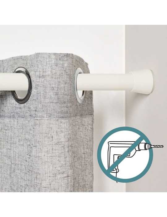 Barra Extensible Multiuso A Presión sin Taladro, Blanca, Ø2,8 - 2,5 x 140 - 250 cm CINTACOR - STORPLANET