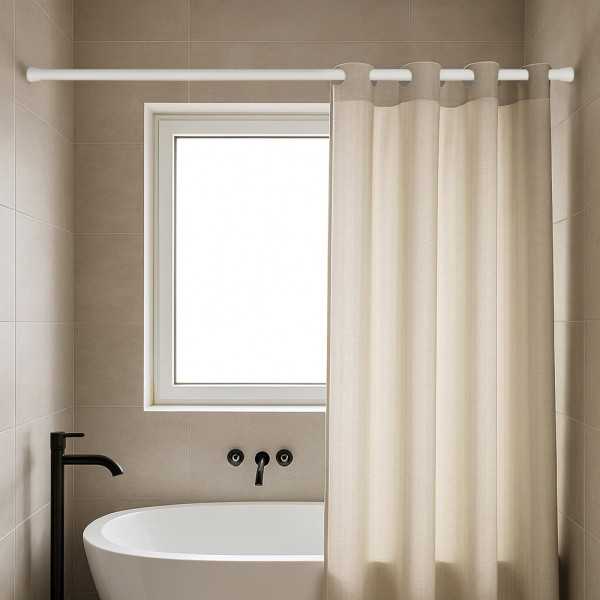 Barra Extensible Multiuso A Presión sin Taladro, Blanca, Ø2,8 - 2,5 x 140 - 250 cm CINTACOR - STORPLANET