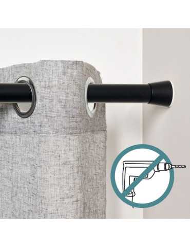 Barra Extensible Multiuso A Presión sin Taladro, Negra, Ø2,8 - 2,5 x 140 - 250 cm CINTACOR - STORPLANET 2