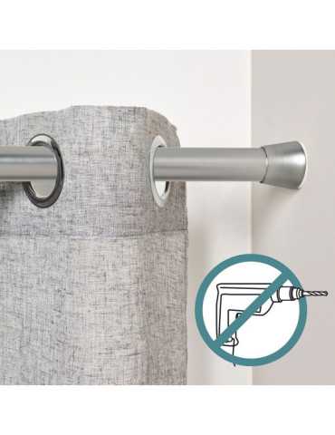 Barra Extensible Multiuso A Presión sin Taladro, Plata, Ø2,8 - 2,5 x 120 - 210 cm CINTACOR - STORPLANET 2