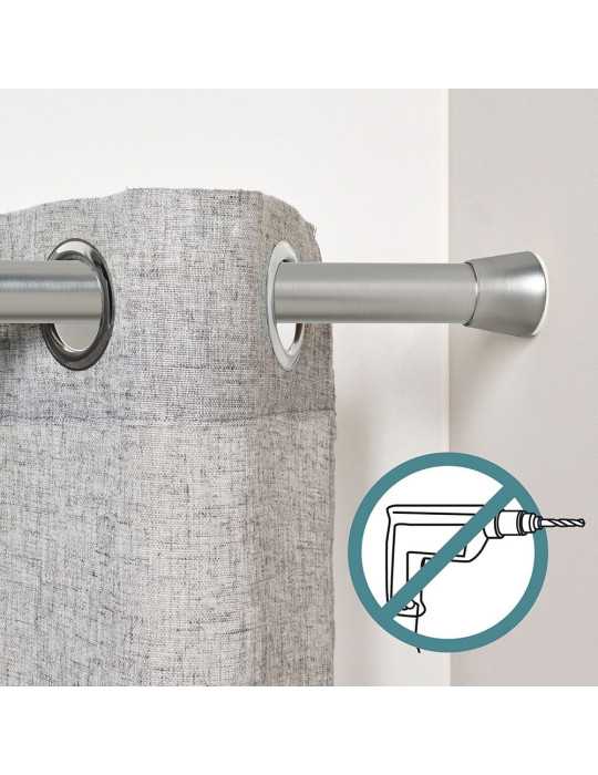 Barra Extensible Multiuso A Presión sin Taladro, Plata, Ø2,8 - 2,5 x 140 - 250 cm CINTACOR - STORPLANET