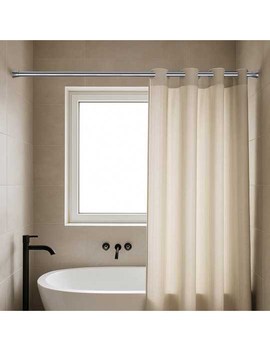 Barra Extensible Multiuso A Presión sin Taladro, Plata, Ø2,8 - 2,5 x 140 - 250 cm CINTACOR - STORPLANET