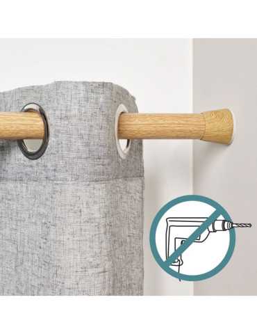 Barra Extensible Multiuso A Presión sin Taladro, Madera, Ø2,8 - 2,5 x 140 - 250 cm CINTACOR - STORPLANET 2