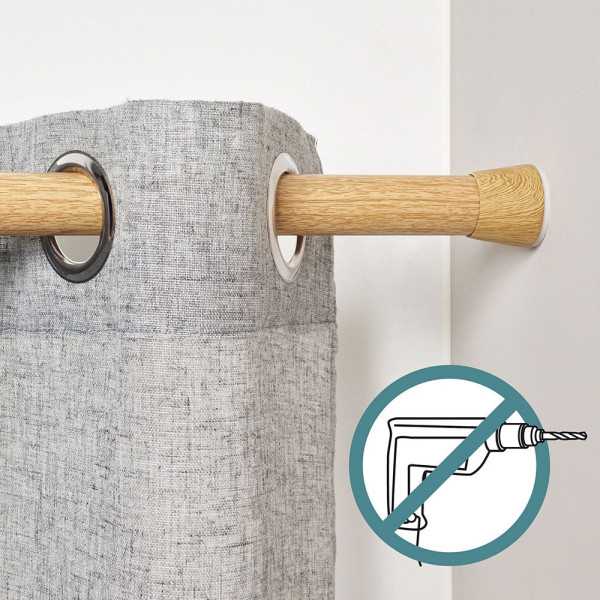 Barra Extensible Multiuso A Presión sin Taladro, Madera, Ø2,8 - 2,5 x 140 - 250 cm CINTACOR - STORPLANET