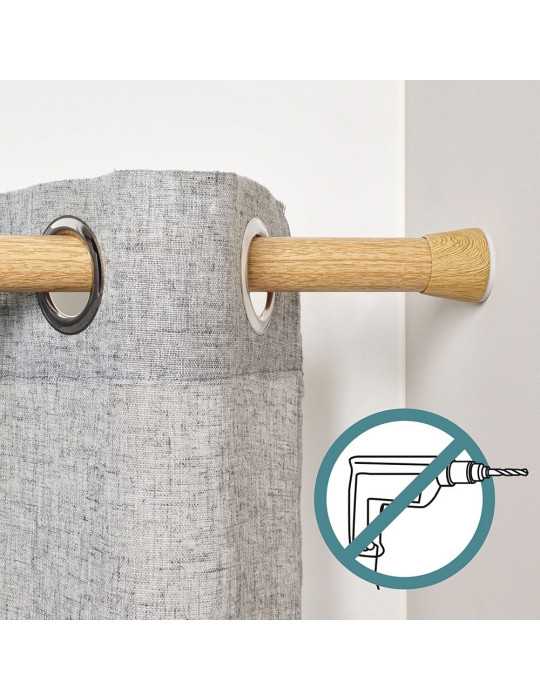 Barra Extensible Multiuso A Presión sin Taladro, Madera, Ø2,8 - 2,5 x 140 - 250 cm CINTACOR - STORPLANET