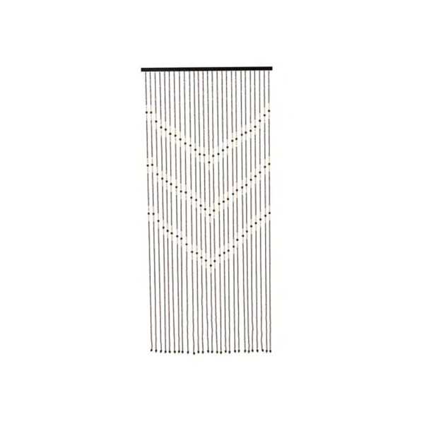 Cortina de Bambú, Color Marrón con Abalarios, para Puerta, 90 x 200 cm DECORIS