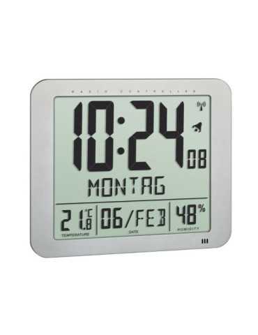 Reloj Radio Digital de Pared, 25 x 3 x 21 cm TFA