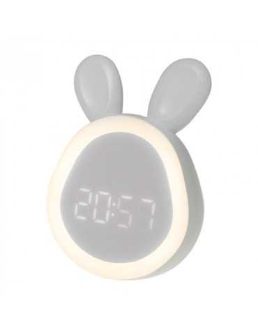 Reloj Despertador Recargable Modelo Conejito Blanco MARY´S