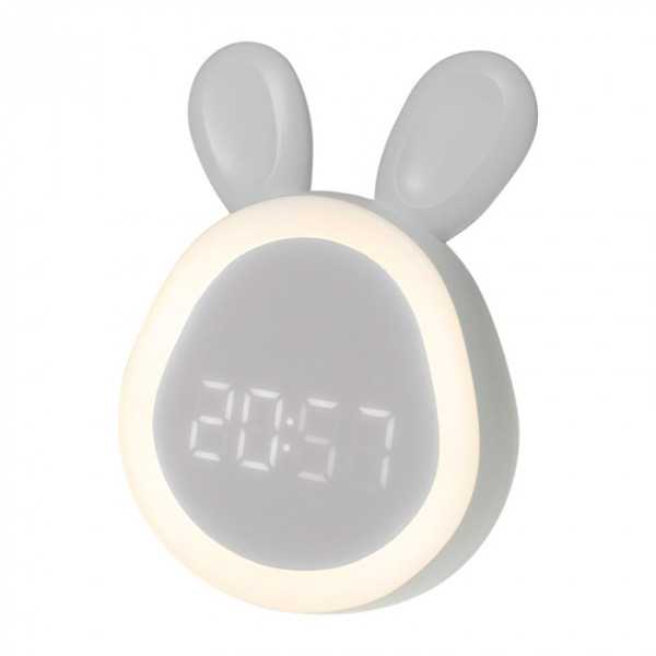 Reloj Despertador Recargable Modelo Conejito Blanco MARY´S