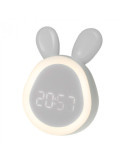 Reloj Despertador Recargable Modelo Conejito Blanco MARY´S
