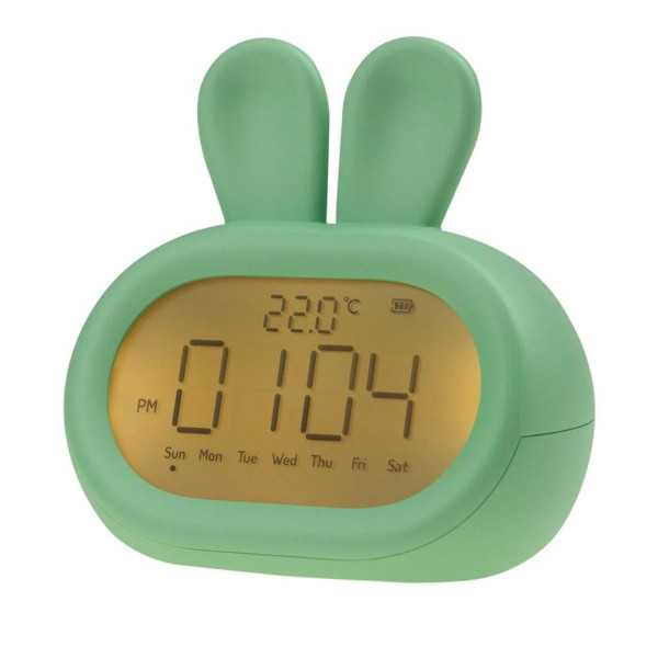 Reloj Despertador Recargable Modelo Conejo Verde MARY´S