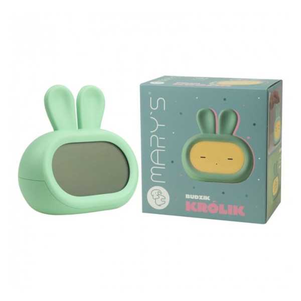 Reloj Despertador Recargable Modelo Conejo Verde MARY´S