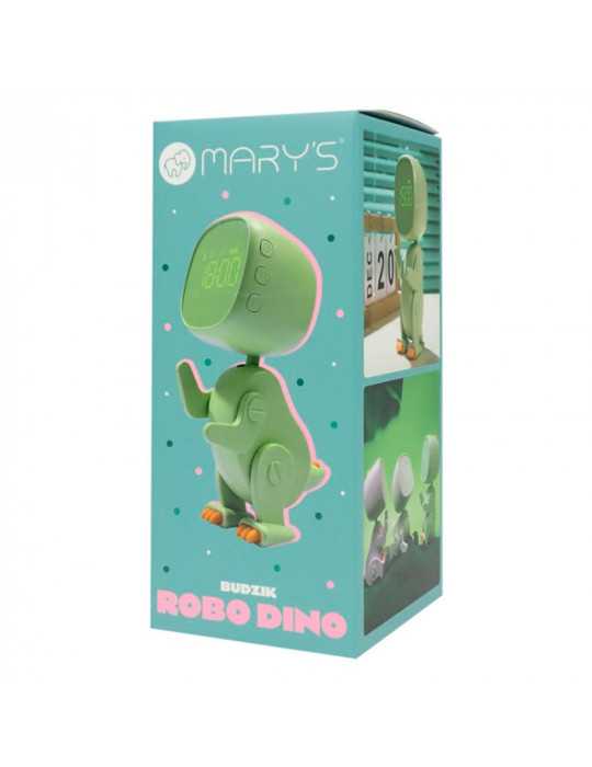 Reloj Despertador Recargable Modelo Robo Dino MARY´S