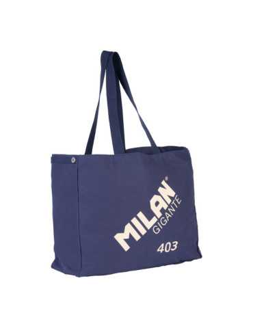 Bolso Tote Bag, Colección Gigante 403 Since 1918, Azul Marino, 51 x 21,5 x 40,5 cm MILAN