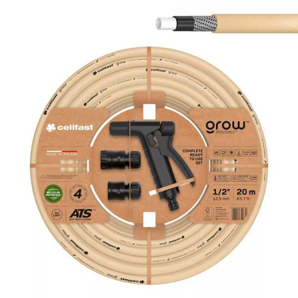 Kit Manguera de Jardín Grow Ø12,5 mm, ½ pulg, 20 m CELLFAST