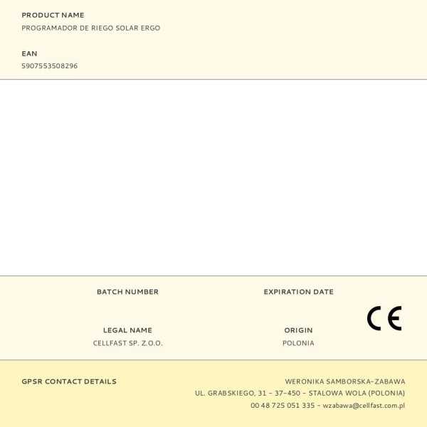 Programador de Riego Solar Energo CELLFAST