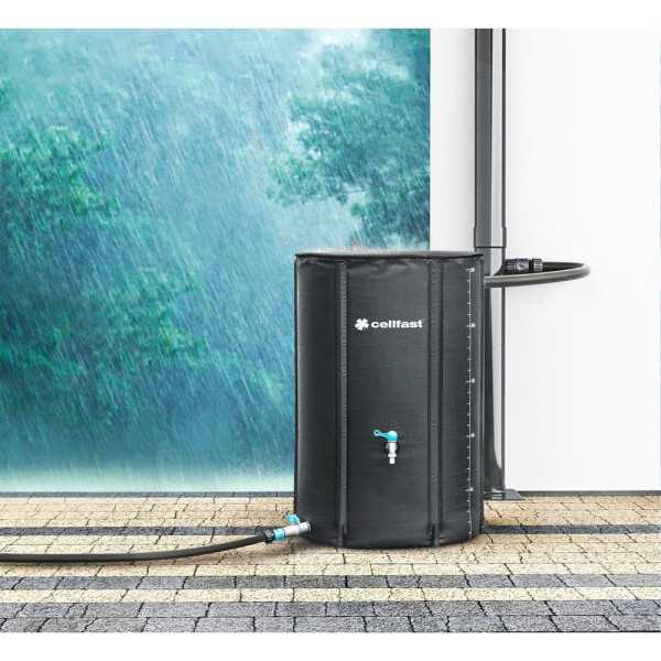 Depósito Plegable Recolector de Agua de Lluvia, 250 L, Ø60 x 90 cm CELLFAST