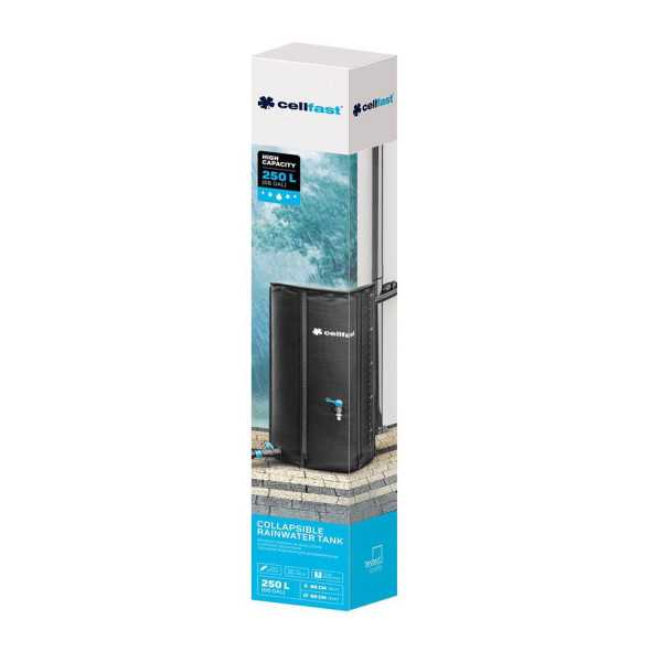 Depósito Plegable Recolector de Agua de Lluvia, 250 L, Ø60 x 90 cm CELLFAST