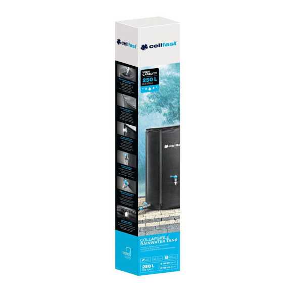 Depósito Plegable Recolector de Agua de Lluvia, 250 L, Ø60 x 90 cm CELLFAST