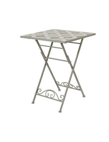 Mesa Metálica/Mosaico Plegable Bistro Marrakech para Exterior 58 x 58 x 76 cm BASICS